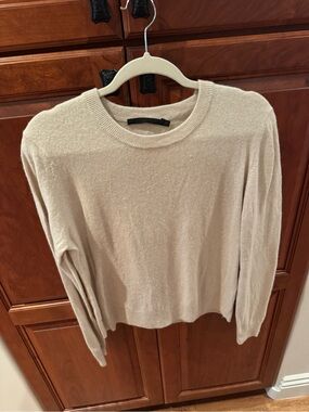 Beige Crewneck Cashmere Women’s Sweater - Jenni Kayne